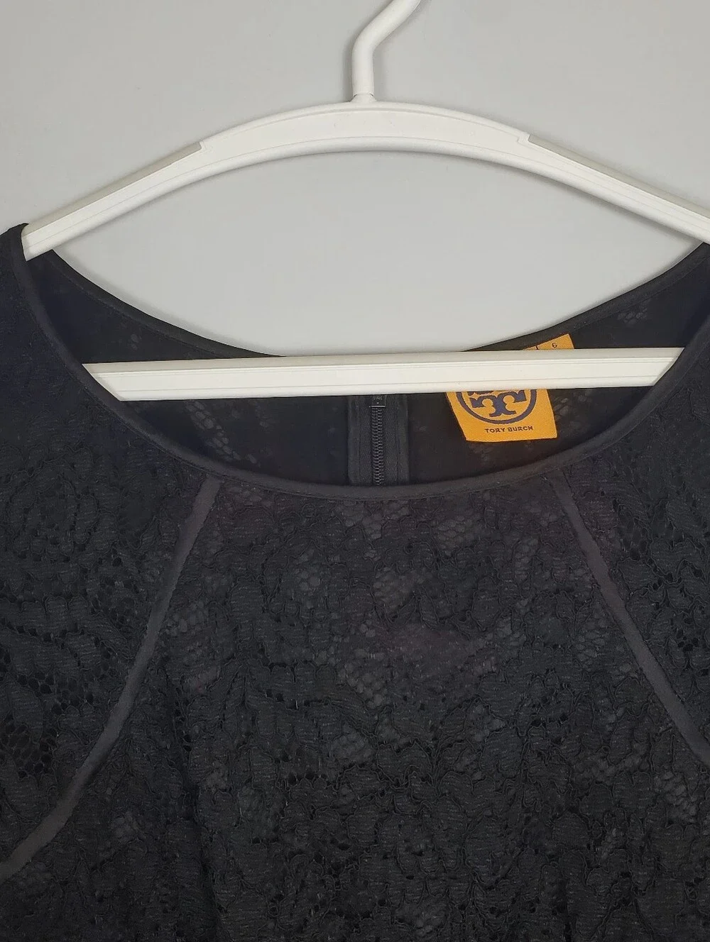 Tory Burch Women's Black Bovary Lace A Line Dress in Black Size 6